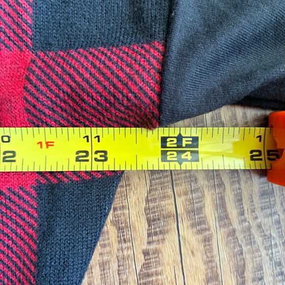 *NEW* Haptics Black and Red Plaid Long Sleeve Tunic Top Holiday, Cozycore L - Picture 5 of 7